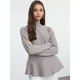 thumbnail image 5 of Suéter de Larga con Cuello Alto y Volantes para Mujer, Colección Otoño 2025 Gris M, 5 of 8