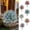 #107Blue, variant on Glowing Eucalyptus Violet Ground Plug Artificial Flowers, Outdoor Decor Faux Plants for Front Yard Garden, Solar Glow in Dark Landscaping Decor for Pathway Patio Lawn, Weatherproof and Fade Free