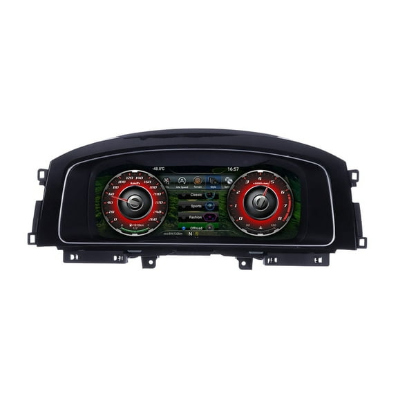MOOKAKA Digital Dashboard Instrument Cluster for Volkswagen Golf LCD Screen Virtual Cockpit Speedometer Upgrade Universal Fit Car Accessory with Linux OS