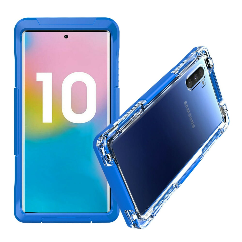 For Galaxy Note 10 Waterproof Clear Case,Rugged Bumper FullBody Heavy