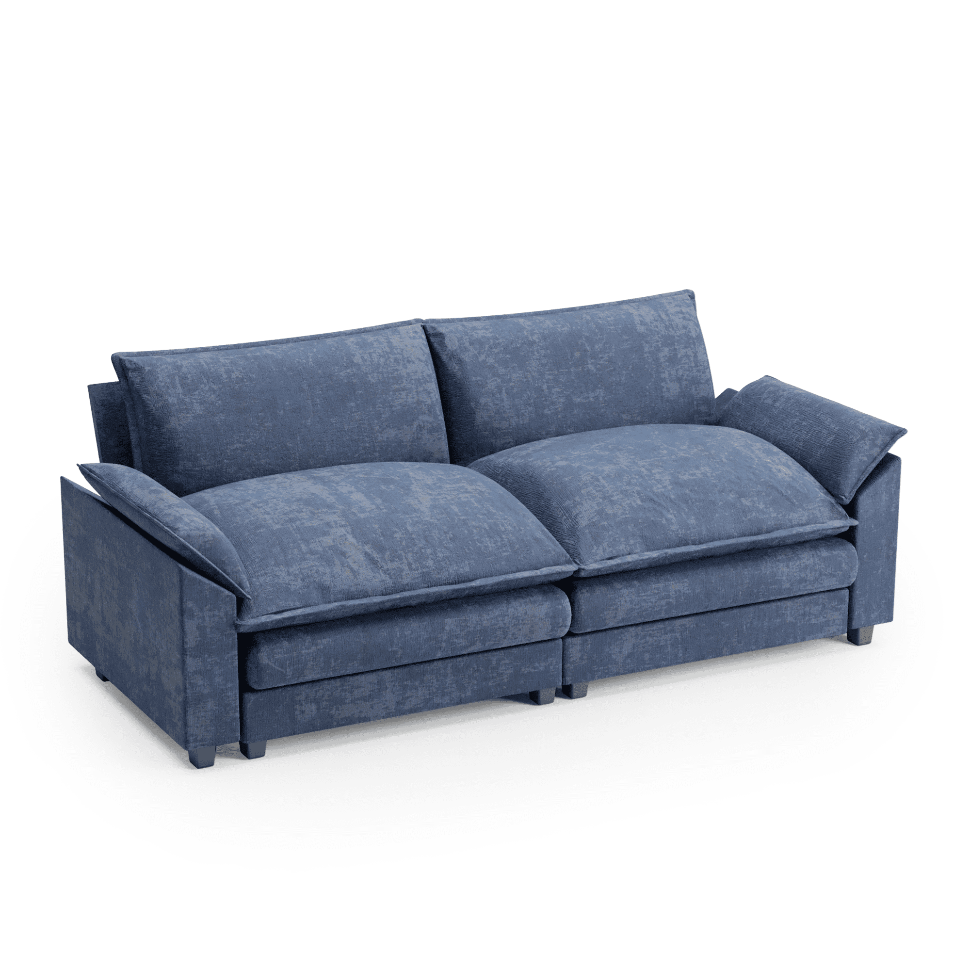 Homall Modern Softened Arms Loveseat, Blue