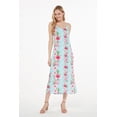 thumbnail image 5 of Robe Maxi Hawaïenne Luau à Imprimé Floral pour Femmes 2TG Rose Turquoise Hibiscus, 5 of 5