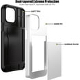 thumbnail image 3 of KOMI pour iPhone 13 Pro Max Étui avec Porte-Cartes [Ranger 5 Cartes] Double Couche Robuste Antichoc Étui Portefeuille iPhone 13 Pro Max avec Fente Cachée pour Cartes Étui de Rangement pour iPhone 13 Pro Max (Blanc), 3 of 5