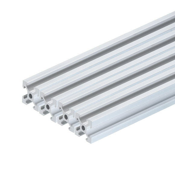 Unique Bargains 4 Pcs 2020 V Slot Aluminum Extrusion 400mm(15.75 Inch) Silver European Standard Anodized Linear Rail