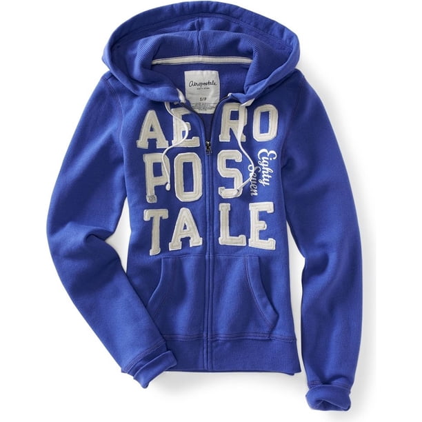 Sudadera con capucha y cremallera completa Aeropostale Aero Stacked 87 morado mediano Sudadera