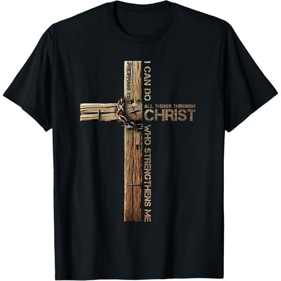 100% pure cotton for both men and womenI Can Do All Things Through Christ, Cross Jesus Christian T-Shirt