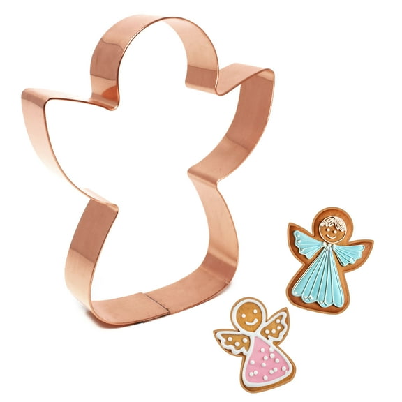 The Fussy Pup Angel Cookie Cutter, Handcrafted Copper, 4 Inches