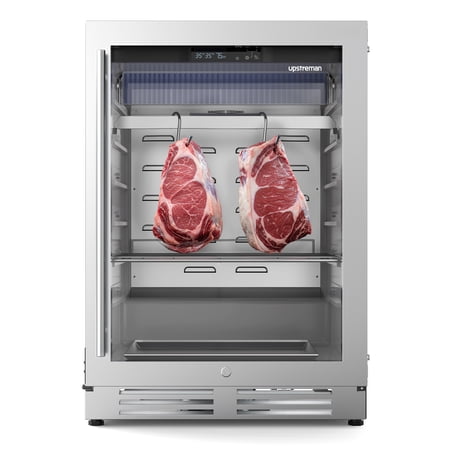 Upstreman Dry Aging Refrigerator, 98L Stainless Steel Dry Aging Fridge for Steaks, Undercounter Dry Ager Refrigerator