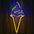 thumbnail image 2 of SHANJIA LED Neon Light Sign, Ice Cream Neon LightsLed Neon Light Ice Cream Neon Signs for Wall Decor USB Or Battery Powered for Home, Party, Children (Blue), 2 of 5