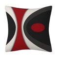 thumbnail image 4 of Coussin, Housses de Coussin-Moderne-Rouge-Gris Rayures-Huile Acrylique-Gris-Décoratif-Carré-45 x 45 cm 4 Pièces, 4 of 4