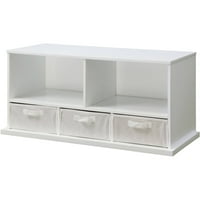 Badger Basket Shelf Storage Cubby with 3 Baskets, Multiple Colors