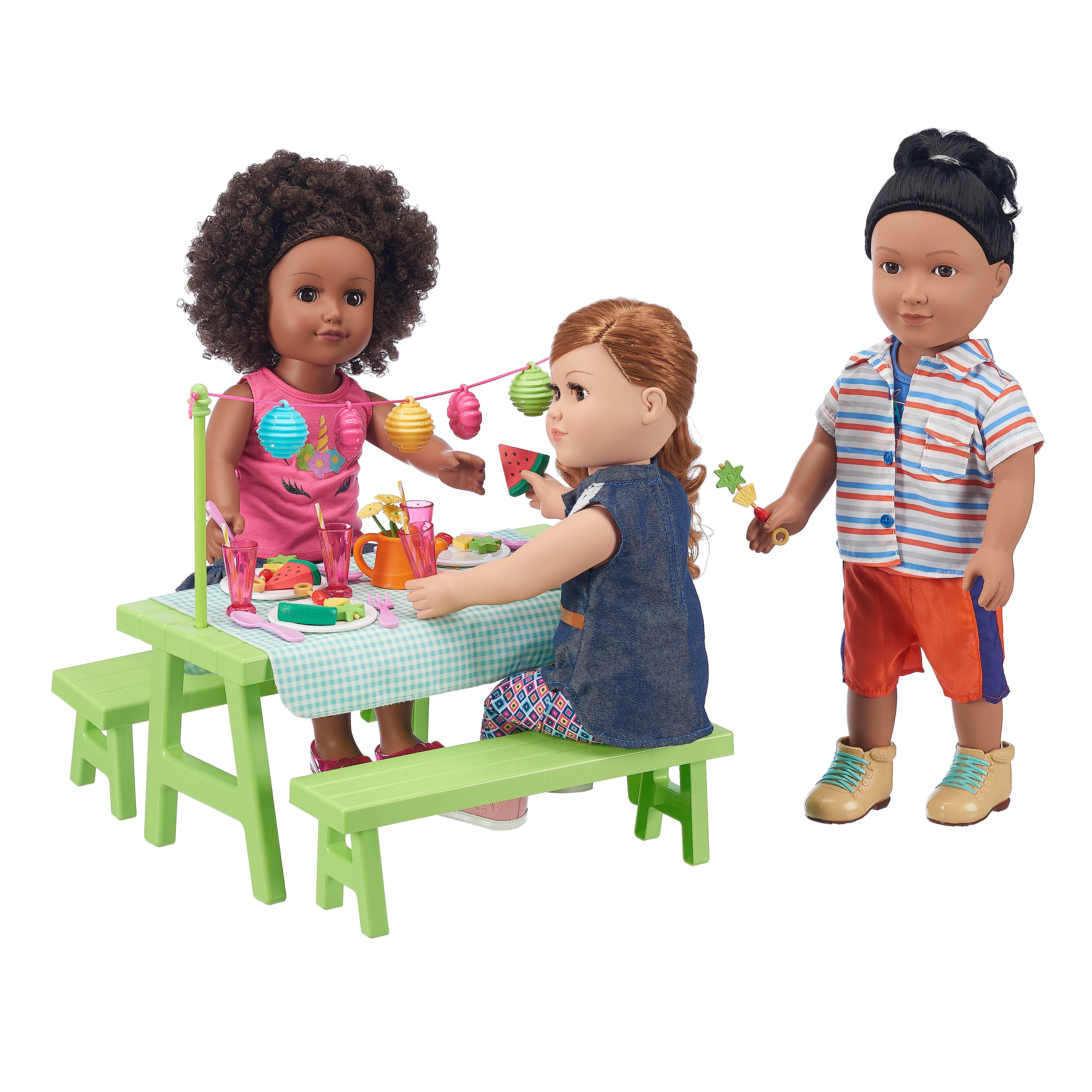 Our Generation Picnic Table Set With Play Food Accessories For 18