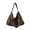 Coffee, variant on NCY Gingham Tote Bag Plaid Hobo Bag Winter Shoulder Tote Soft Fabric Slouchy Handbag for Women Girls Casual Daily Use