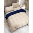 thumbnail image 4 of Ensemble de Housse de Couette - Bleu et Champagne / avec Taies d'Oreiller Champagne, 4 of 8