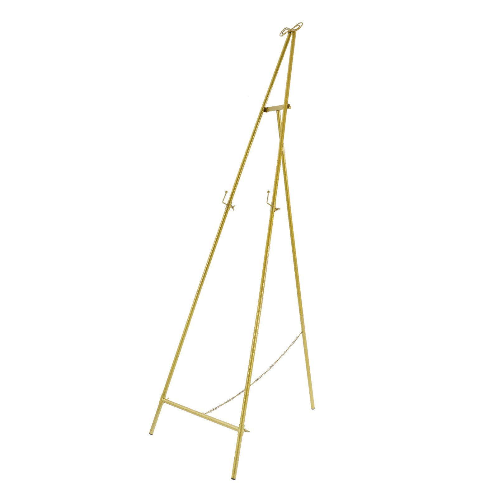 1 PCS  54. 5*156. 5cm/21. 46*61. 61in Display Easel Stand, 5kg/11. 02lbs Load-bearing Capacity, Floor Standing Easel, Display Stand for Wedding(Gold)