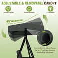 thumbnail image 6 of VEIKOUS Outdoor 3-Seat Porch Swing Glider w/Adjustable Canopy and Thickened Cushion for Patio, Gray, 6 of 17