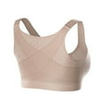 thumbnail image 4 of Greeniant Sujetador de realce, novedad, sujetadores de realce para mujer, ropa interior transpirable, soporte deportivo a prueba de golpes, chaleco de Uniforme atlético Color de piel 3XL Greeniant OD000595-22, 4 of 6