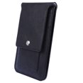 thumbnail image 5 of 2-PACK: Professional Vegan Leather Vertical Smartphone Holster Wallet (Black/Brown) with Belt Loop, Carabiner, Card Slots - fits Smartphones up to 6.5-inch iPhone XR/XS Max/XS Galaxy S10+/S9 Note 9/8, 5 of 6