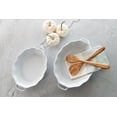 thumbnail image 2 of 10 Strawberry Street Ruffled Oval Ceramic Bakers Set of 2, White, 2 of 5