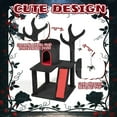 thumbnail image 5 of IVV 40.95"H Gothic Halloween Cat Tree Tower with Dome Condo, Branch Scratching Post & Ladder, and Hanging Spider Toy for Indoor Cats, Black & Red, 5 of 10