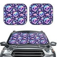 thumbnail image 2 of 2 Piece Car Windshield Sun Shade - Crystal Skull Mushroom Foldable Front Car Window Shades Reflect Sun And Heat For Most Cars, Universal Size, 2 of 7