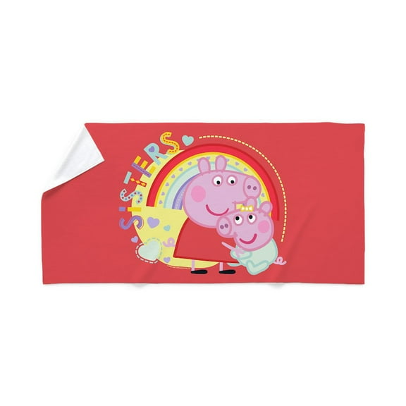 CafePress - Peppa Pig: Sisters - Large Beach Towel, Soft 30"x60" Towel with Unique Design