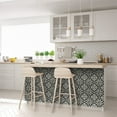 thumbnail image 4 of Mi Alma Removable Vinyl Vintage Floral Gray/Black Backsplash Tile Stickers, 24pcs, 4 of 11