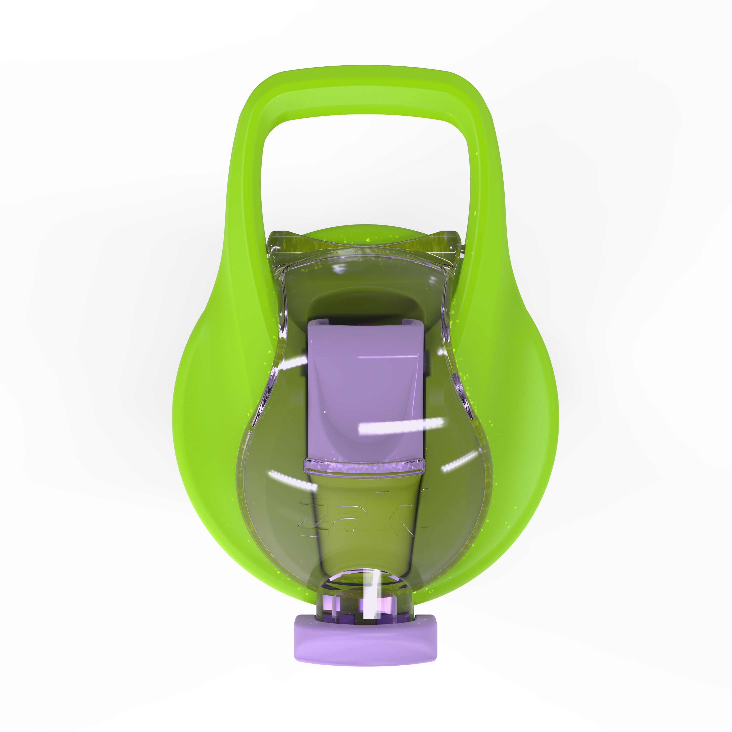 Zak Designs 16 oz Pink, Purple and Green Plastic Water Bottle with Straw and Wide Mouth Lid - image 2 of 8