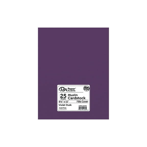 Cdstk Textured 8.5x11 73lb 25pc Pk Violet Dusk