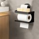 thumbnail image 2 of Portarrollos de papel higiénico con ventosa para baño, montaje en pared sin taladrar, diseño compacto para dispensar un solo rollo con construcción de aleación y fácil limpieza., 2 of 6