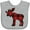 AC-Heather Grey, variant on Inktastic Moose Silhouette Plaid Boys or Girls Baby Bib