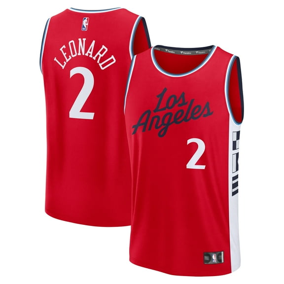 Men's Fanatics Kawhi Leonard Red LA Clippers Fast Break Replica Player Jersey - Statement Edition