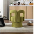 thumbnail image 6 of BISHE Modern Single Swivel Accent Chair, Boucle Fabric Barrel Lounge Chair with Round Back, Comfortable Sofa for Living Room, Bedroom, Office, and Waiting Room, Green, 6 of 8