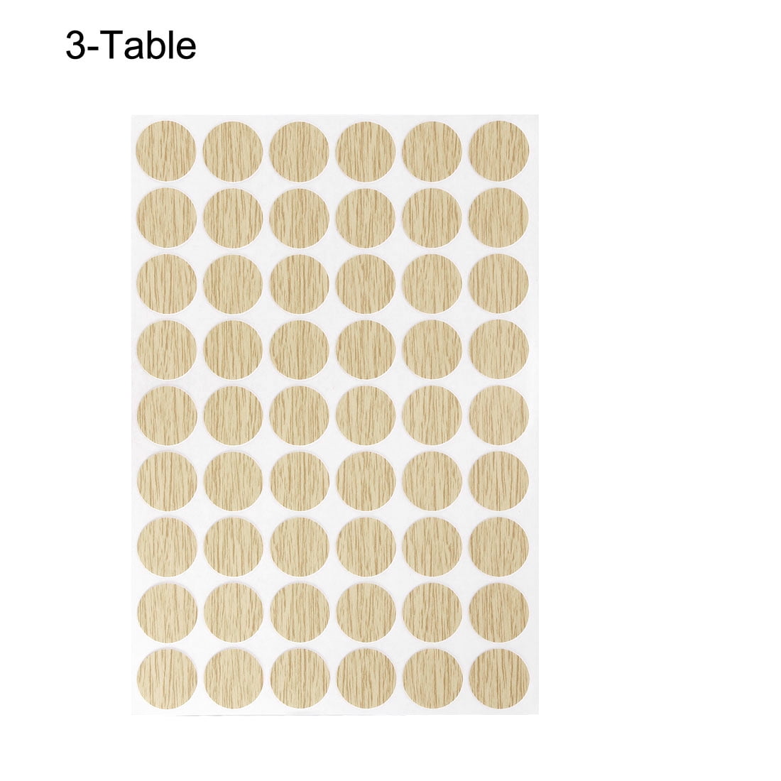 Unique Bargains Screw Hole Cover Stickers PVC Self Adhesive for Furniture khaki 3Pcs