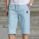 thumbnail image 5 of Pantalones cortos deportivos de verano para hombre, pantalones cortos casuales de algodón y lino, pantalones cortos de playa, bermudas masculinas, pantalones de marca clásicos casuales, 5 of 5