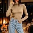 thumbnail image 2 of Mineart Fleece Lined Turtleneck Base Layer Top for Women Long Sleeve Slim Fit Thermal Layering Tee, 2 of 9