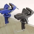 thumbnail image 4 of Xingzhi Étau de Table Robuste pour Outils à Main DIY Tête de Pince Rotative 360° Forte Résistance aux Impacts Acier Bleu 70mm, 4 of 6
