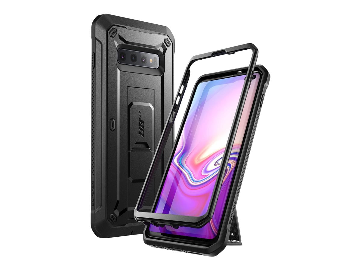 SUPCASE Samsung Galaxy S10 Plus Case (2019 Release), Full-Body Dual Layer Rugged Holster and Kickstand Case Without Screen Protector, Unicorn Beetle Pro Series (Black)