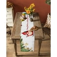 thumbnail image 5 of Christmas Gnomes Burlap-Cotton Table Runner 72 Inches Long,Xmas Balls Snowflake Botanical Farmhouse Table Runners,Outdoor Dining Tablecloths Decor for Baby Shower Party Wedding 14x72, 5 of 9
