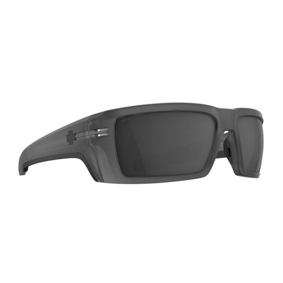 SPY Optic Rebar Smaller Edition ANSI Medium-Large Size Sunglasses with 100 Percent UV Protection (Matte Translucent Gunmetal and Happy Gray Gunmetal Spectra Mirror)