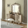 thumbnail image 5 of ACME Gorsedd 6-Drawer Wooden Vanity Desk and Mirror in Golden Ivory, 5 of 6