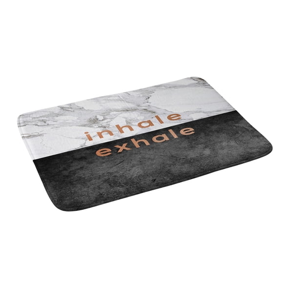 Society6 Orara Studio Inhale Exhale Quote Bath Mat 34" x 21"