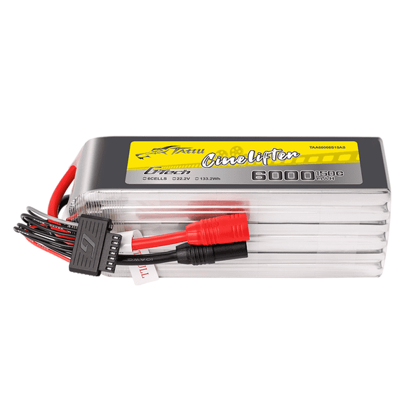 6000mAh 6S 150C Lipo Battery Pack with AS150 Plug