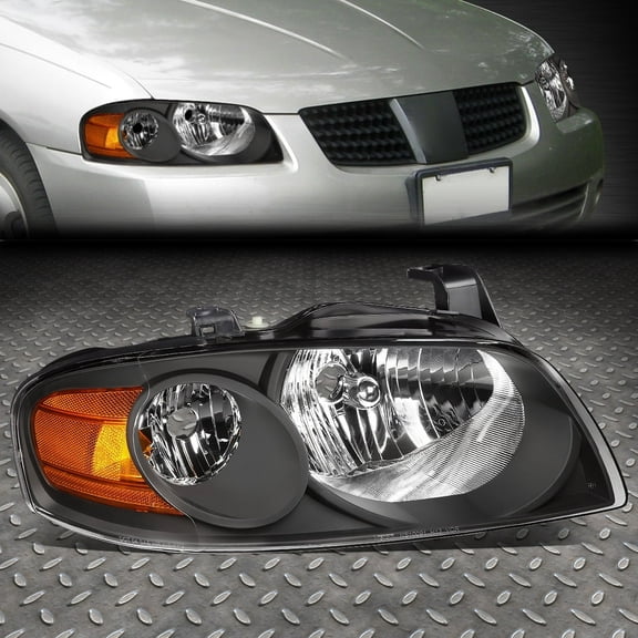 NUVISION for 04-06 Nissan Sentra Passenger Right Side OE Style Headlight Black