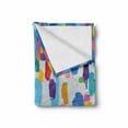 thumbnail image 2 of Art Soft Flannel Fleece Blanket, Colorful Abstract Painting Style in Contrasting Colors French Flag Pattern Brush Mark, Cozy Plush for Indoor and Outdoor Use, 50" x 70", Multicolor, by Ambesonne, 2 of 6