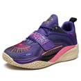 thumbnail image 2 of Bolognifi Men's Round-Toe Leather Upper Thick-Soled Non-Slip Cushioning Lightweight Lace-Up High-Top Basketball Shoes, 2 of 7