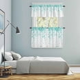 thumbnail image 5 of Turquoise Polka Dot Kitchen Curtains Sets for Windows 24 Inch Length, Abstract Modern Art Dots Watercolor Rod Pocket Window Treatments Tier Curtains and Valances Set for Bedroom/Bathroom, 5 of 8