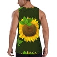 thumbnail image 3 of Fotbe Sunflower Pattern Men's Quick Dry Workout Tank Top Gym Muscle Tee Fitness Bodybuilding Sleeveless T Shirt Breathable Workout Shirt-, 3 of 9