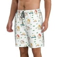 thumbnail image 2 of Naloa Cartoon House Men's Beach Shorts, Surfing shorts, Swim trunks, Quick Dry Swim Trunks for Surfing Beach Fun - 3X-Large, 2 of 9