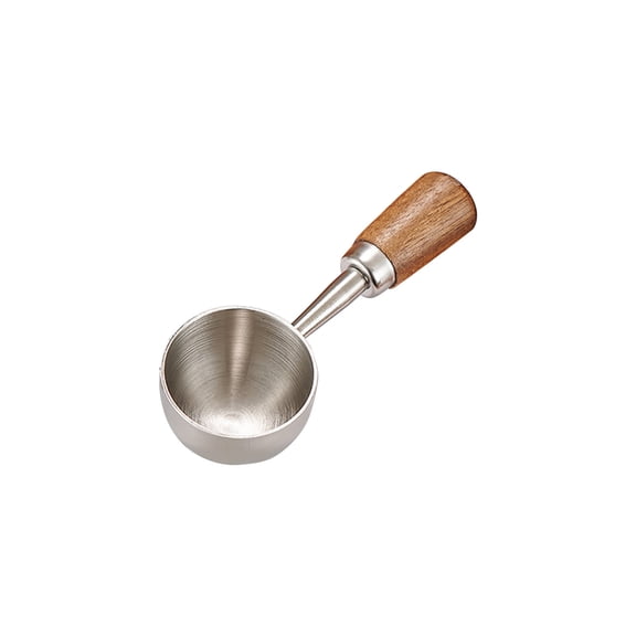 2 Tablespoon Coffee Measuring Scoop, 304 Stainless Steel Coffee Ground Scoop with Black Walnut Handle, 2Tbsp Coffee Measuring Spoon, Long Handle Coffee Scoop for Coffee Beans Grounds